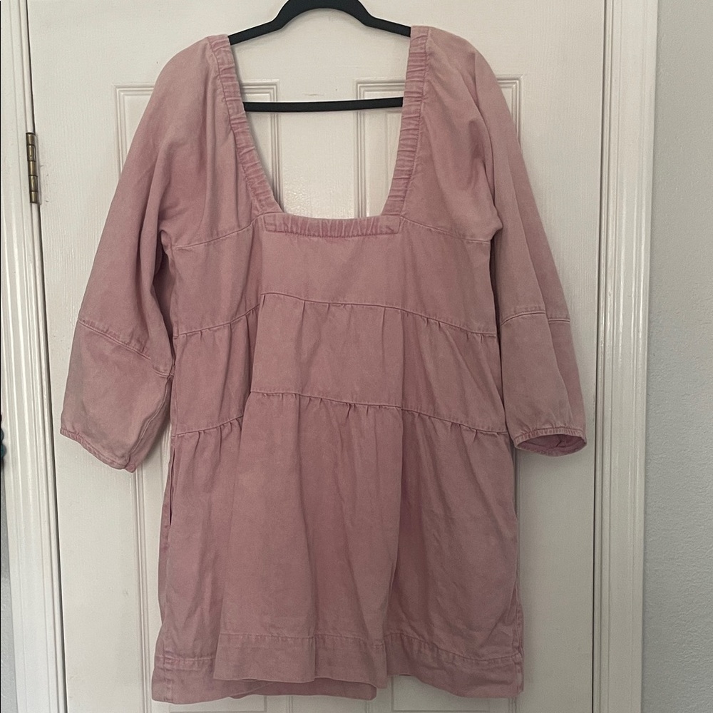 Free People Pink Textured Tunic
